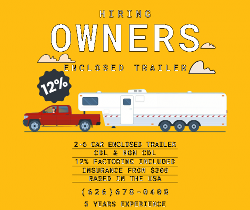 Owner Operator Car Hauling Enclosed (Овнер Закрытый трейлер)