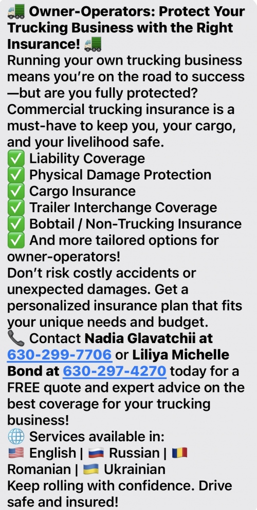 Bobtail Insurance/Commercial Trucking Insurance 