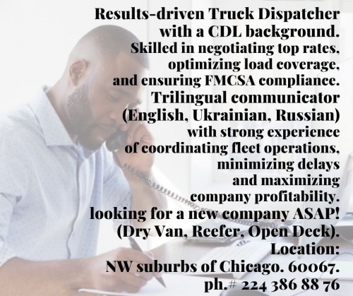 Results-driven Truck Dispatcher with a CDL background. Skill