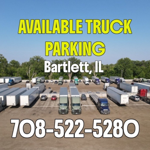 Available Truck parking. Bartlett, IL