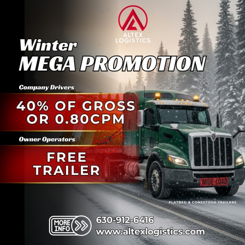 Зимняя акция для флетбед водителей 80cpm/35% gross