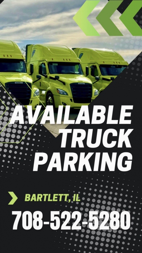  Available Truck parking. Bartlett, IL