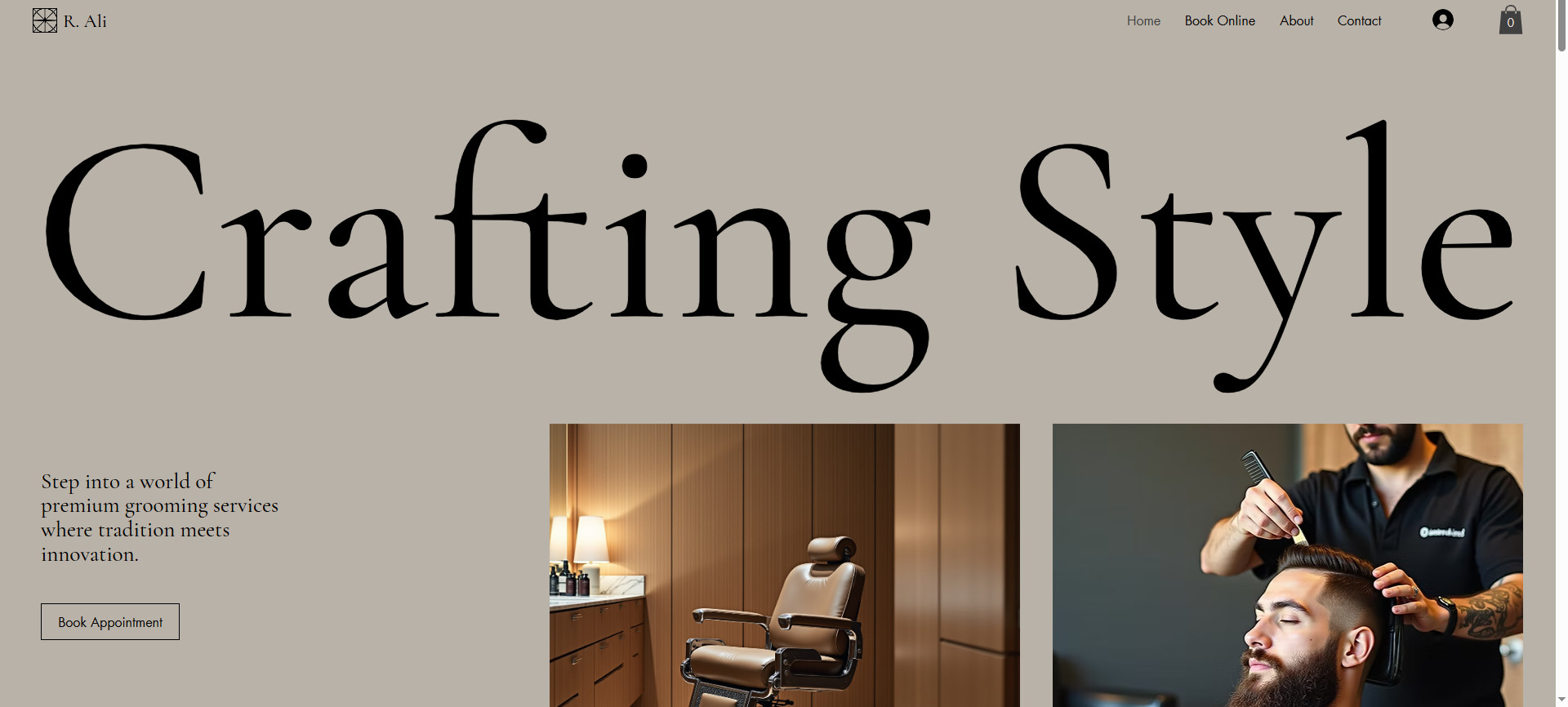 Website for hair stylist (hair salon)