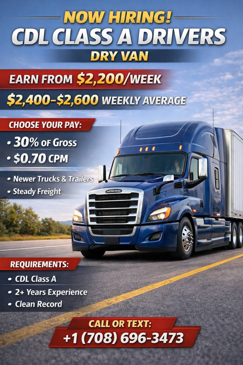 Hiring CDL Drivers VAN