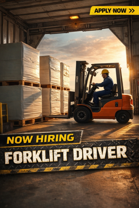 We’re looking for a reliable Forklift Driver