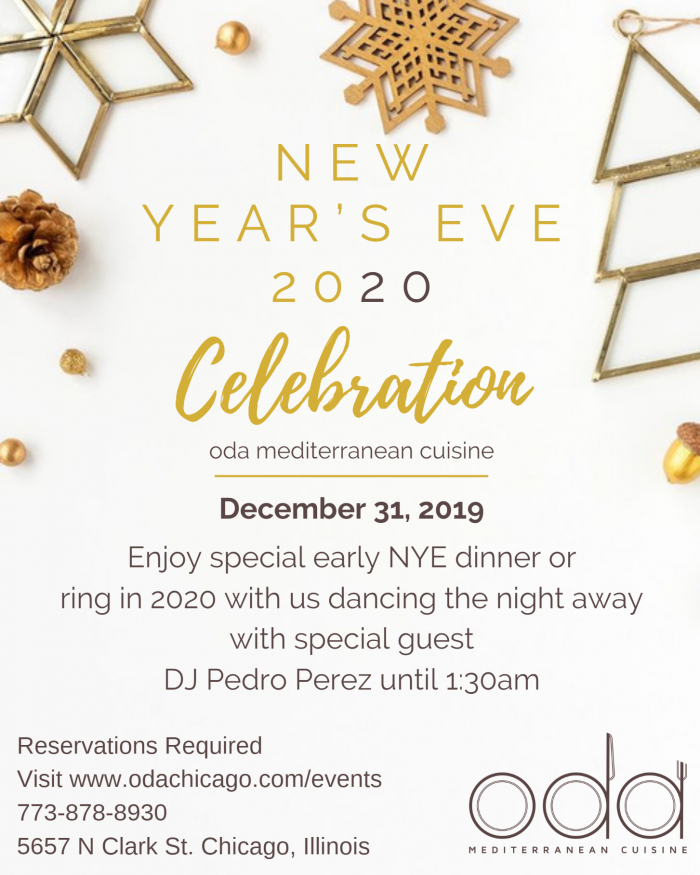 Bстречаем новый год в Oda, бывший Turkish Cuisine Chicago